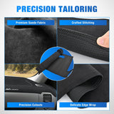 Nilight Dash Cover for 2007‑2013 Chevy Silverado / GMC Sierra 1500 2500 3500, Suede Dashboard Mat Sunshade Glare Dashboard Protector Truck Interior Accessories Black, view 3