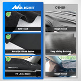 Nilight Dash Cover for 2007‑2013 Chevy Silverado / GMC Sierra 1500 2500 3500, Suede Dashboard Mat Sunshade Glare Dashboard Protector Truck Interior Accessories Black, view 6