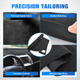 Nilight Dash Cover for Ford Edge 2015-2024, Custom Fit Suede Mat | Non-Slip Backing, Reduce Sun Glare and Protect the Dashboard from UV Exposure, view 3