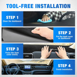 Nilight Dash Cover for Ford Explorer 2020 2021 2023 2024, Custom Fit Suede Dashboard Mat Non‑Slip Sunshade Glare Protector Interior Accessories Black, view 5