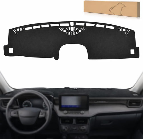 Nilight Dash Cover for Ford Maverick 2022-2024, Custom Fit Suede Dashboard Mat Non‑Slip Sunshade Glare Protector Interior Accessories Black