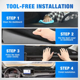 Nilight Dash Cover for Ford Maverick 2022-2024, Custom Fit Suede Dashboard Mat Non‑Slip Sunshade Glare Protector Interior Accessories Black, view 5