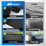 Nilight Dash Cover for Honda Civic 2016 2017 2018 2019 2020 2021, Custom Fit Suede Dashboard Mat Non‑Slip Sunshade Glare Protector Interior Accessories Black, view 6