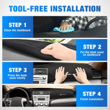 Nilight Dash Cover for Toyota Camry 2007 2008 2009 2010 2011, Custom Fit Suede Dashboard Mat Non‑Slip Sunshade Glare Protector Interior Accessories Black, view 5
