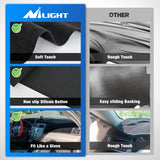 Nilight Dash Cover for Toyota Camry 2007 2008 2009 2010 2011, Custom Fit Suede Dashboard Mat Non‑Slip Sunshade Glare Protector Interior Accessories Black, view 6