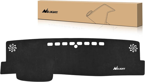 Nilight Dash Cover for Toyota Camry 2018 2019 2020 2021 2022 2023 2024, Custom Fit Suede Dashboard Mat Non‑Slip Sunshade Glare Protector Interior Accessories Black