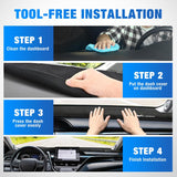 Nilight Dash Cover for Toyota Camry 2018 2019 2020 2021 2022 2023 2024, Custom Fit Suede Dashboard Mat Non‑Slip Sunshade Glare Protector Interior Accessories Black, view 5