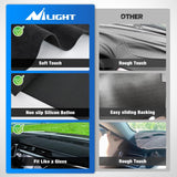 Nilight Dash Cover for Toyota Camry 2018 2019 2020 2021 2022 2023 2024, Custom Fit Suede Dashboard Mat Non‑Slip Sunshade Glare Protector Interior Accessories Black, view 6