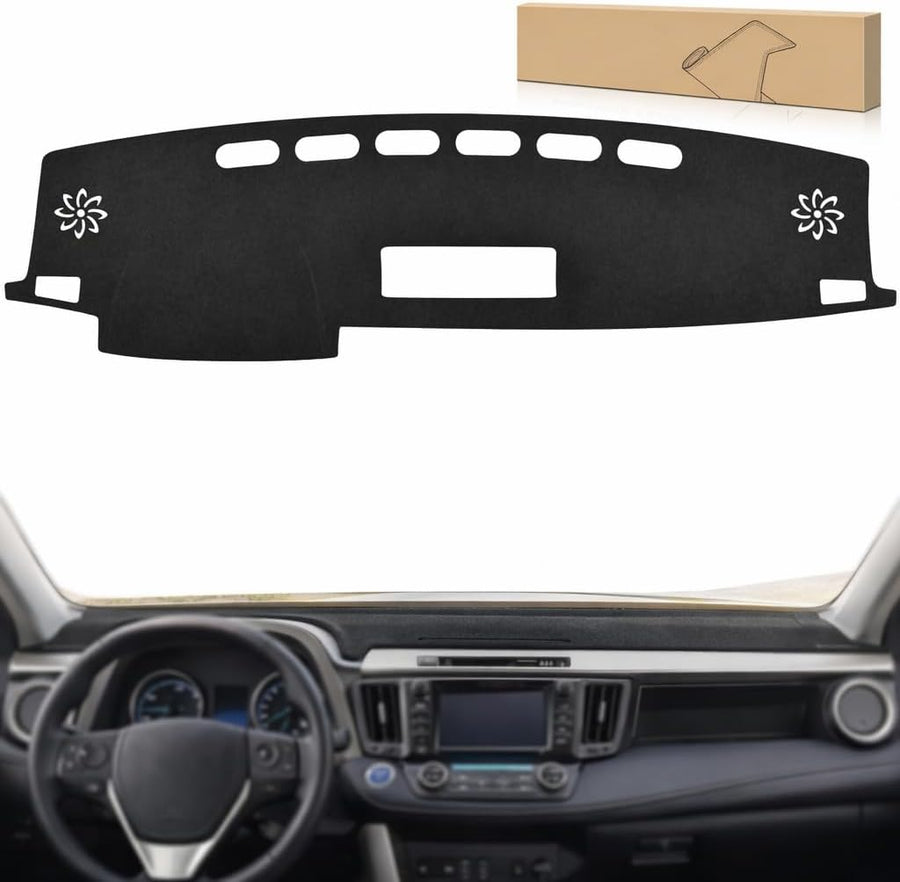 Nilight Dash Cover for Toyota Rav4 2014-2018, Custom Fit Suede Mat | Non-Slip Backing, Reduce Sun Glare and Protect the Dashboard from UV Exposure