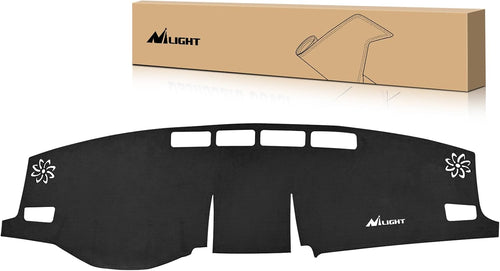 Nilight Dash Cover for Toyota Rav4 2019 2020 2021 2022 2023 2024, Custom Fit Suede Dashboard Mat Non‑Slip Sunshade Glare Protector Interior Accessories Black