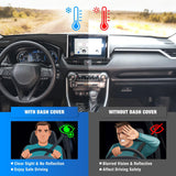 Nilight Dash Cover for Toyota Rav4 2019 2020 2021 2022 2023 2024, Custom Fit Suede Dashboard Mat Non‑Slip Sunshade Glare Protector Interior Accessories Black, view 4