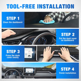 Nilight Dash Cover for Toyota Rav4 2019 2020 2021 2022 2023 2024, Custom Fit Suede Dashboard Mat Non‑Slip Sunshade Glare Protector Interior Accessories Black, view 5