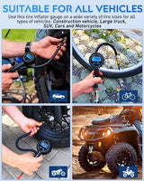 Nilight Digital Tire Inflator Pressure Gauge 250PSI Rubber Hose Quick Connect Coupler (25% OFF Final Checkout), view 6