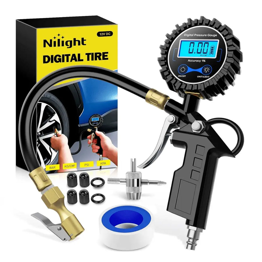 Nilight Digital Tire Inflator Pressure Gauge 250PSI