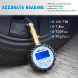 Nilight Digital Tire Pressure Gauge 100PSI Heavy Duty Stainless Steel Air Chucks ANSI 2A Certified Large Dial Wheel Service Checker for Truck Semi Truck ATV Motorhome Cars & RV Accessories, view 2