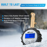 Nilight Digital Tire Pressure Gauge 100PSI Heavy Duty Stainless Steel Air Chucks ANSI 2A Certified Large Dial Wheel Service Checker for Truck Semi Truck ATV Motorhome Cars & RV Accessories, view 5