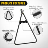 Nilight Dirt Bike Kickstand Holder, Universal Motorcycle Triangle Side Stand for 80-500cc Supermoto Motocross Enduro Pit Bike Black, view 4