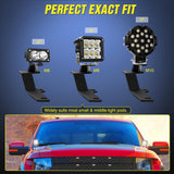 Nilight Ditch Light Brackets Hood Hinges Mount Bracket Kit for Auxiliary Offroad LED Pods Work Lighting Compatible with Ford F-150 Raptor 2015 2016 2017 2018, view 4
