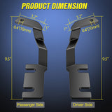 Nilight Ditch Light Brackets Hood Hinges Mount Bracket Kit for Auxiliary Offroad LED Pods Work Lighting Compatible with Ford Ranger 2019 2020 2021 2022 2023, view 2