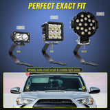 Nilight Ditch Light Brackets Hood Hinges Mount Bracket Kit for Auxiliary Offroad LED Pods Work Lighting Compatible with Toyota 4Runner 2009-2023 Tundra 2007-2021, view 4