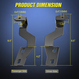 Nilight Ditch Light Brackets Hood Hinges Mount Bracket Kit for Auxiliary Offroad LED Pods Work Lighting Compatible with Toyota 4Runner 4th Gen 2003 2004 2005 2006 2007 2008 2009, view 2