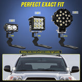 Nilight Ditch Light Brackets Hood Hinges Mount Bracket Kit for Auxiliary Offroad LED Pods Work Lighting Compatible with Toyota 4Runner 4th Gen 2003 2004 2005 2006 2007 2008 2009, view 4