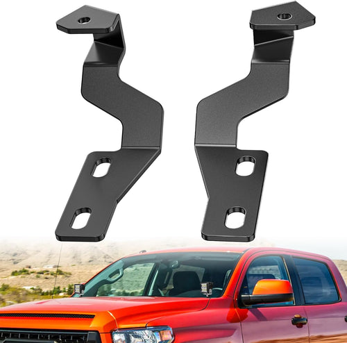 Nilight Ditch Light Brackets Hood Hinges Mount Bracket Kit for Auxiliary Offroad LED Pods Work Lighting Compatible with Toyota Tundra 2014 2015 2016 2017 2018 2019 2020 2021