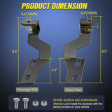 Nilight Ditch Light Brackets Hood Hinges Mount Bracket Kit for Auxiliary Offroad LED Pods Work Lighting Compatible with Toyota Tundra 2014 2015 2016 2017 2018 2019 2020 2021, view 2