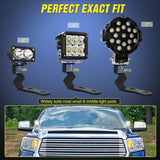 Nilight Ditch Light Brackets Hood Hinges Mount Bracket Kit for Auxiliary Offroad LED Pods Work Lighting Compatible with Toyota Tundra 2014 2015 2016 2017 2018 2019 2020 2021, view 4