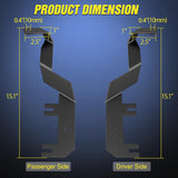 Nilight Ditch Light Brackets Hood Hinges Mount Bracket Kit for Auxiliary Offroad LED Pods Work Lighting on Ford F-250 F-350 F-450 F-550 Super Duty 2017 2018 2019 2020 2021 2022, view 2