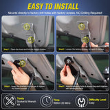 Nilight Ditch Light Brackets Hood Hinges Mount Bracket Kit for Auxiliary Offroad LED Pods Work Lighting on Ford F-250 F-350 F-450 F-550 Super Duty 2017 2018 2019 2020 2021 2022, view 4