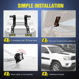 Nilight Ditch Light Hood Mounts For 2005-2015 2nd Gen Toyota Tacoma, view 2