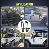 Nilight Door Hinge Steps For 2007 2008 2009 2010 2011 2012 2013 2014 2015 2016 2017 Jeep Wrangler JK JKU & 2018 2019 2020 Jeep Wrangler JL JKU (Pair), view 6