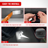 Nilight Door Projector Puddle Lights Compatible with Tesla Model 3/Y/S/X, Welcome Courtesy Step Door Interior Lamps Super Bright, 4-Pack, view 5