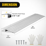 Nilight Door Threshold Ramp 1inch Rise Portable Aluminum Door Transition Entry Ramps for Doorways Home Steps, view 2