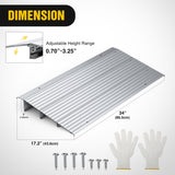 Nilight Door Threshold Ramp 3inch Rise Portable Aluminum Wheelchair Door Transition Entry Ramps for Doorways Home Steps (25% OFF Final Checkout), view 6