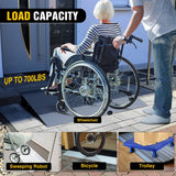 Nilight Door Threshold Ramp 4inch Rise Portable Aluminum Wheelchair Door Transition Entry Ramps for Doorways Home Steps, view 6
