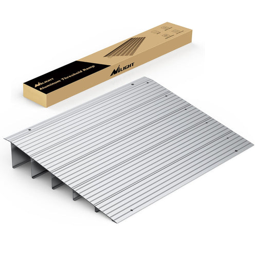 Nilight Door Threshold Ramp 5inch Rise Portable Aluminum Door Transition Entry Ramps for Doorways Home Steps