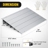 Nilight Door Threshold Ramp 5inch Rise Portable Aluminum Door Transition Entry Ramps for Doorways Home Steps, view 2
