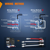 Nilight Down Up Polarity Reverse Blue LED Switch DPDT 20A 12V 24V 7PIN Momentary Rocker ON Off ON Toggle with Jumper Wires and Adaptor for Control Motor for Hoist Crane Linear Actuator, view 3