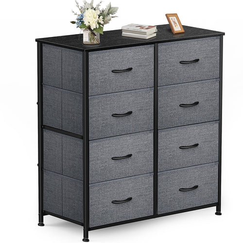 Nilight Dresser for Bedroom Storage Tower with 8 Drawers Fabric Bins Sturdy Metal Frame