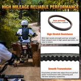 Nilight Drive Belt 30 Series Torque Converter Belt Fit for Manco 5959 Comet 203589 Murray 12-8487 Kartco 7628 Ken-bar Karts 5HP-7HP Engine Comet 30 Series Go Kart Asymmetrical Belt, 3 Pack, view 6