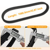 Nilight Drive Belt 3211180 Fits Polaris RZR belts Performance CVT Belt for 2014+ Polaris RZR XP 1000/ RZR XP 4 1000/ Trail S & S 1000/ General XP 1000 Replaces #3211180 3211172 3211148 3211142, 1 Pack, view 2