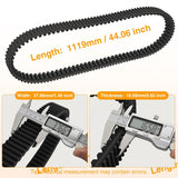 Nilight Drive Belt 3211202 for Polaris RZR Belts Fit for Polaris RZR XP Pro R 4 Turbo EPS S 2017-2025 Performance Extreme Badass CVT Drive Belt Premium Aramid Replaces OE Part #3211202, 1 Pack, view 2