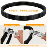 Nilight Drive Belt 59011-0003 Fit for Kawa-sa-ki Brute Force 650 750 2005-2020 KFX700 2004-2009 KRF750 Prairie 360 650 700 2002-2012 Teryx 750 2011 Replace 19C3218, 59011-0019 Aramid Fiber CVT Belt, view 2