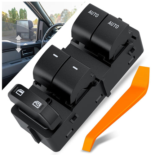 Nilight Driver Power Master Window Switch for 2011-2014 Ford F-150 | for 2011 2012 2013 2014 Ford F-150 Window Switch Panel Replacement BL3Z-14529-BA DWS1584
