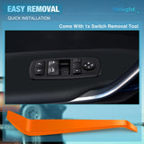 Nilight Driver Power Window Switch for 2015-2021 Dodge Challenger w/Tool | for 2015 2016 2017 2018 2019 2020 2021 Dodge Challenger 68183752AB 68183752AC 68183752AD 68183752AE 68183752AF 68320752AB, view 4