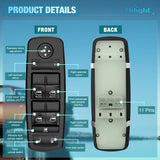 Nilight Driver Power Window Switch for 2016-2019 Dodge/Jeep w/Remaval Tool | for 2016 2017 2018 2019 Dodge Durango /Jeep Grand Cherokee 68289802AA 68289802AB 68319802AA Windows Control Switch, view 2