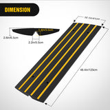 Nilight Driveway Curb Ramps, 2.6 Inch High Heavy-Duty Rubber Curbside Vehicle ramps for Car Truck Mobility Loading Dock Garage, 2 Pack (Pair), view 2