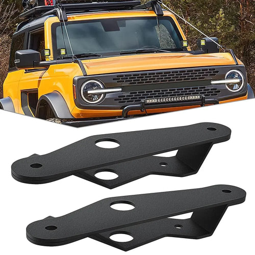 Nilight Dual A-Pillar Lower Windshield Hinge Mounts Light Pods For 2021-2023 Ford Bronco